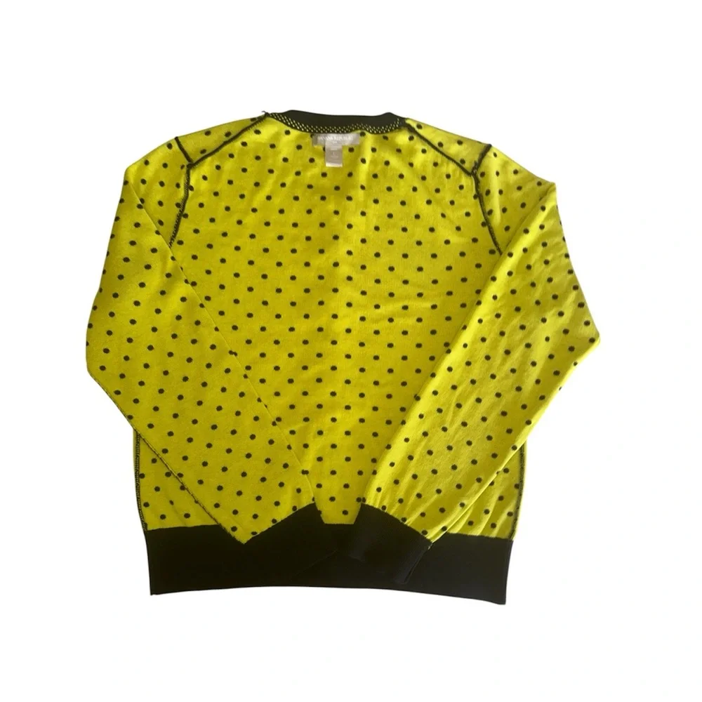 Banana Republic Navy and Yellow Polka Dot Cardigan - Picture 9 of 11